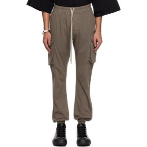 25 FW 릭오웬스 남성 그레이 할리우드 마스토돈 컷 카고 팬츠 251126M188015