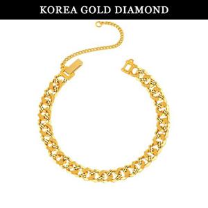 [한국금다이아몬드] 순금 팔찌 24K 금팔찌 콤비 컷팅 팔각 체인 26.25g