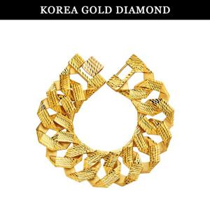 [한국금다이아몬드] 순금 팔찌 24K 남자 글리터 팔각 체인 금팔찌 112.5g