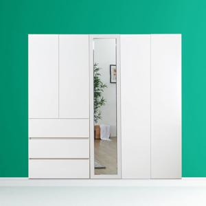 네오 알로 원터치 2000 옷장(긴문옷장+거울반장+서랍옷장)NES615