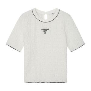 [르샵]25l3l22wbl010uuu라운드넥 링클 셔링 반팔블라우스