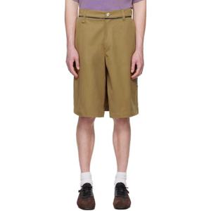 25 FW 마틴로즈 남성 카키 트위스트 스케이트 쇼츠 251892M193003