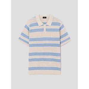 [갤럭시 라이프스타일] 블록 패턴 반팔 폴로 스웨터  스카이 블루 (GC5351M05Q)