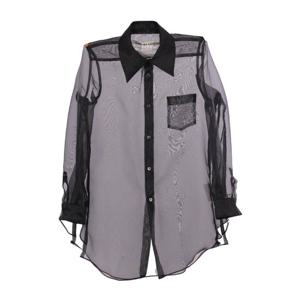 꼼데가르송 시어 릴렉스 블랙 버튼업 셔츠 GOB016S25 1BLACK