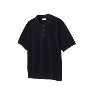 [노티그] 코튼혼방 솔리드 피케조직 카라니트 네이비