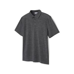 [노티그] 울폴리 카라 반팔 티셔츠 그레이