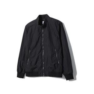 [노티그] 하이넥 나일론 바람막이 점퍼 블랙