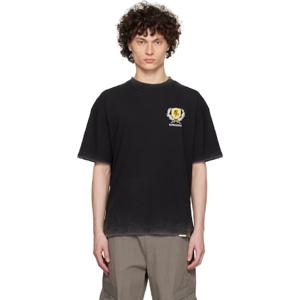 25 FW 리프리젠트 남성 블랙 크레스트 티셔츠 252655M213005