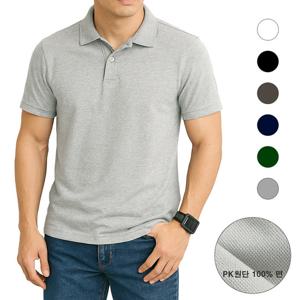남녀공용 PK원단 면 하얀색 검정색 회색 반팔 카라티셔츠 6컬러 WST011