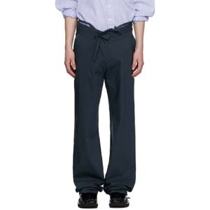 25 FW 오토링거 남성 네이비 더블 폴드 수트 슬랙스 251016M191001