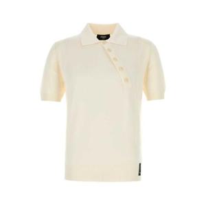 펜디 남성 아이보리 비스코스 반팔 폴로 FZC360AU82 F1BJD