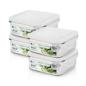 글라스락 화이트에디션 정사각 900ml 4조 세트