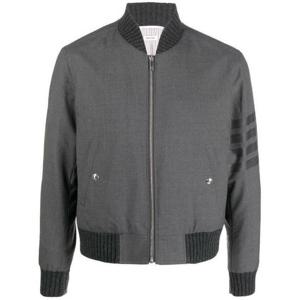 (명품) 톰브라운 4바 스트라이프 플레인 위빙 울 블루