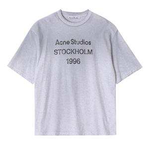 아크네스튜디오 반팔티 CL0201 PALE GREY MELANGE 로고 화이트 남성반팔티 여성반팔티 당일발송