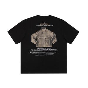 [로로모다] 스톤아일랜드 로고 프린팅 남성 반팔티 / S152100037-S0091-V0029