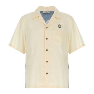 몽클레어 솔리드 컬러 브이넥 패턴 셔츠 K14012F00001M5921 041