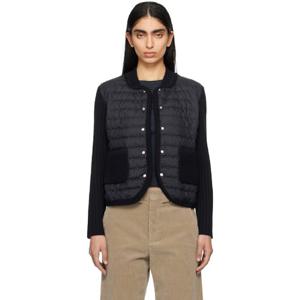 몽클레어 재킷 네이비 패딩 울 다운 가디건 251111F063023