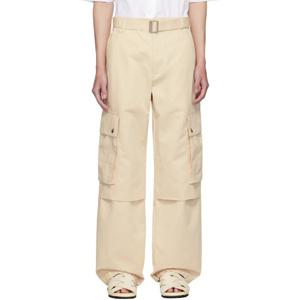 쟈크뮈스 카고팬츠 베이지 라 카사 코튼 카고 팬츠 242553M188001