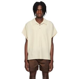 Recto 폴로셔츠 베이지 나일론 폴로 셔츠 251775M212005