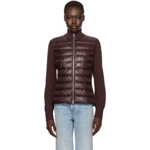 몽클레어 재킷 버건디 울 패딩 다운 재킷 242111F061037