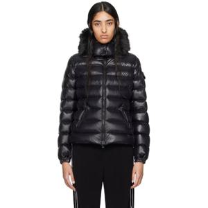 몽클레어 패딩 블랙 바디프 다운 재킷 242111F061096