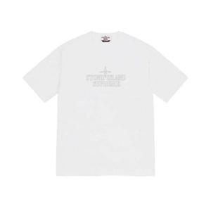 슈프림 x 스톤 아일랜드 자수 로고 S S 탑 화이트   20FW 7325201S1-V0099