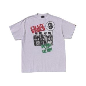 베이프 x 세인트 마이클 스피치 티셔츠 그레이 YS8-0000-C61