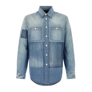 지방시 립 리페어 패치워크 데님 셔츠 BM613T5YCL 452