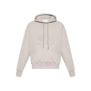 아미 로고 패치 슬리브 코튼 후드 펄 그레이 USW217-740-088