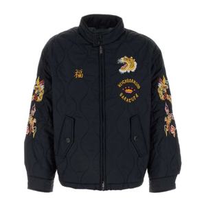 바라쿠타 네이비 블루 나일론 퀼티드 재킷 BRCPS1092 309