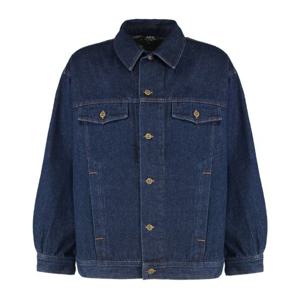 아페쎄 다크 블루 버튼 클로저 데님 재킷 COHJIH02913 IAL