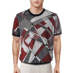 롯데광복 레드옥스 2025 S/S 캐주얼 여름 반팔 스판 라운드니트 R252SW159WI-GB