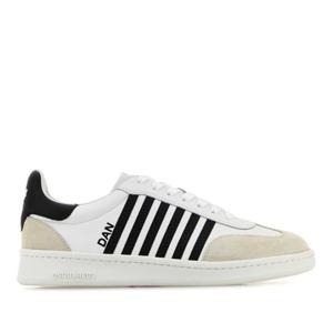 디스퀘어드2 화이트 블랙 스트라이프 박서 스니커즈 SNM0364015