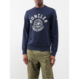 25 FW 몽클레어 심볼 로고디테일 패치 네이비 스웨트셔츠 I20918G0000989A2L778