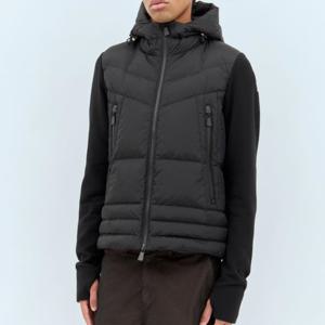 25 FW 몽클레어 그래노블 Grenoble 퀼트 패딩 판넬 집업 자켓 블랙 8G00031 80093 999