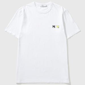 25 FW 메종 키츠네 더블 모노크롬 폭스 헤드 패치 클래식 티셔츠 IU00122KJ0008 P100