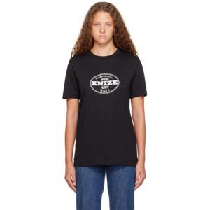 아페쎄 티셔츠 블랙 오가닉 코튼 티셔츠 232252F110010