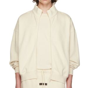 25 FW 피어오브갓 에센셜 로고 디테일 풀집업 하이넥 스웨트 자켓 에그쉘 192SU225070FW