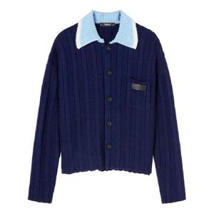 베르사체 콘트라스트 칼라 니트 셔츠 10129861A09351