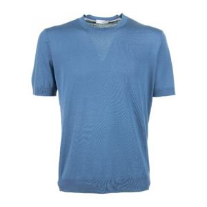 파올로페코라 라이트 블루 코튼 실크 티셔츠 A010 F2006634