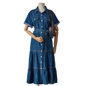 [포커스]티어드 데님 원피스_FM5D3OP3211