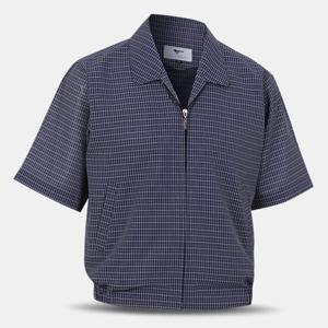 [아즈바이]남성 여름 밴딩 체크 반팔 점퍼 LWD210 중년 장년