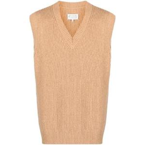 25 FW 메종마르지엘라 V넥 골지 니트 베스트 S50FB0097S18207 TP432034209