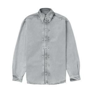 25 FW 와이프로젝트 라이트 워싱 레이어드 데님 셔츠 207SI001S24 TP432501855