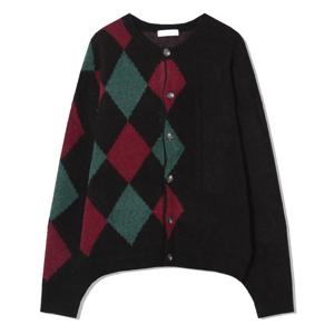 [리빌모아]남자 하프 다이아 니트 가디건 AC5-CA-Q051-블랙