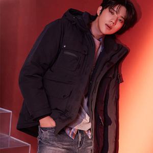 [버커루]남성 아웃포켓 후드 다운 패딩 점퍼 B234DW420P