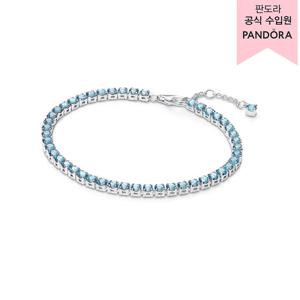 [판도라(주얼리)][백화점 보증서 제공] 스파클링 라이트 블루 테니스 브레이슬릿 591469C03