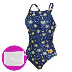 아레나 여성 수영복 타로 원피스 드롭백 A5BL1LO13 NVY 수영손가방 증정