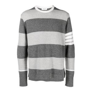 톰브라운 4바 럭비 스트라이프 울 스웨터 토널그레이 MKA483A Y1030 982