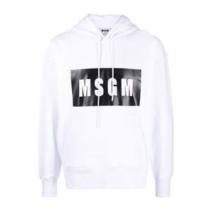 엠에스지엠 박스 로고 후드 티셔츠 화이트 2000MM525 200001 01